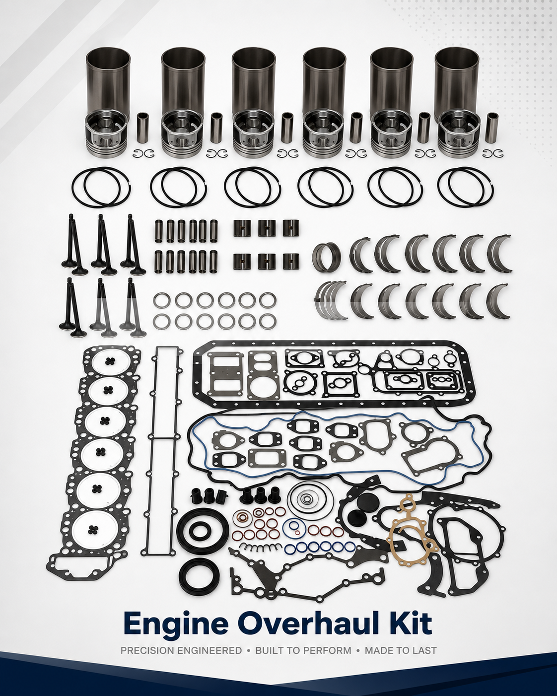 Japanese engine gasket kit for overhaul and repair